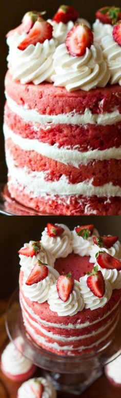 Made from Scratch Strawberries & Cream Cake