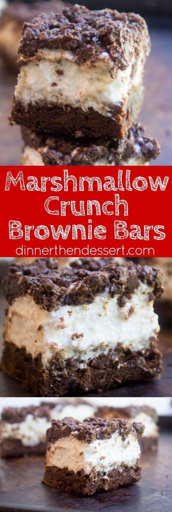 Marshmallow Crunch Brownie Bars