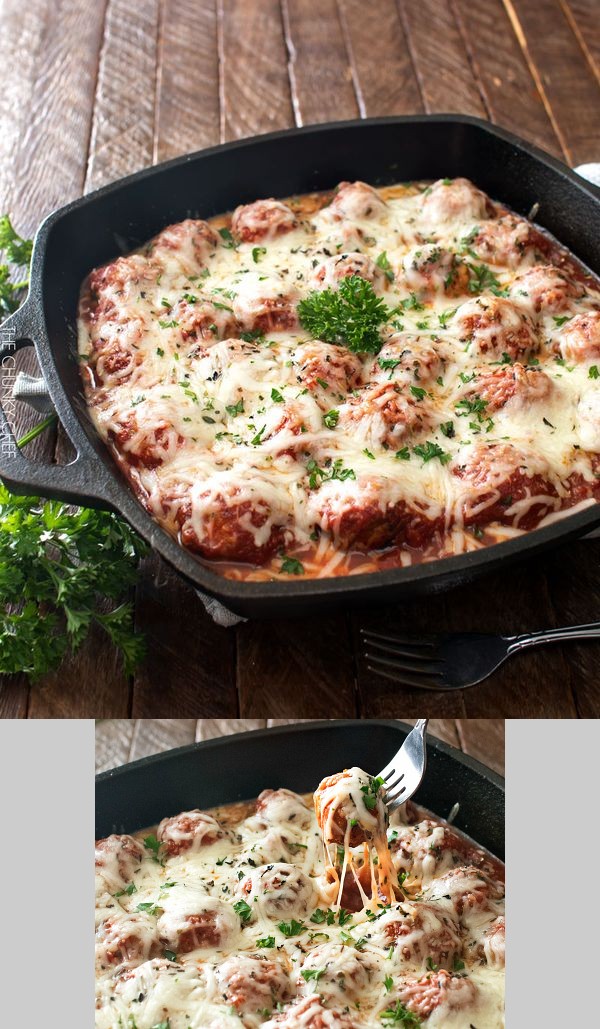 Meatball Parmesan Bake