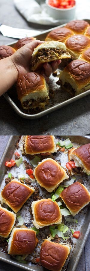 Melt-In-Your-Mouth Chopped Cheeseburger Sliders