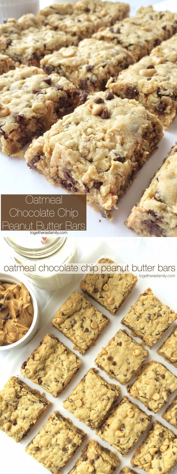 Oatmeal Chocolate Chip Peanut Butter Bars