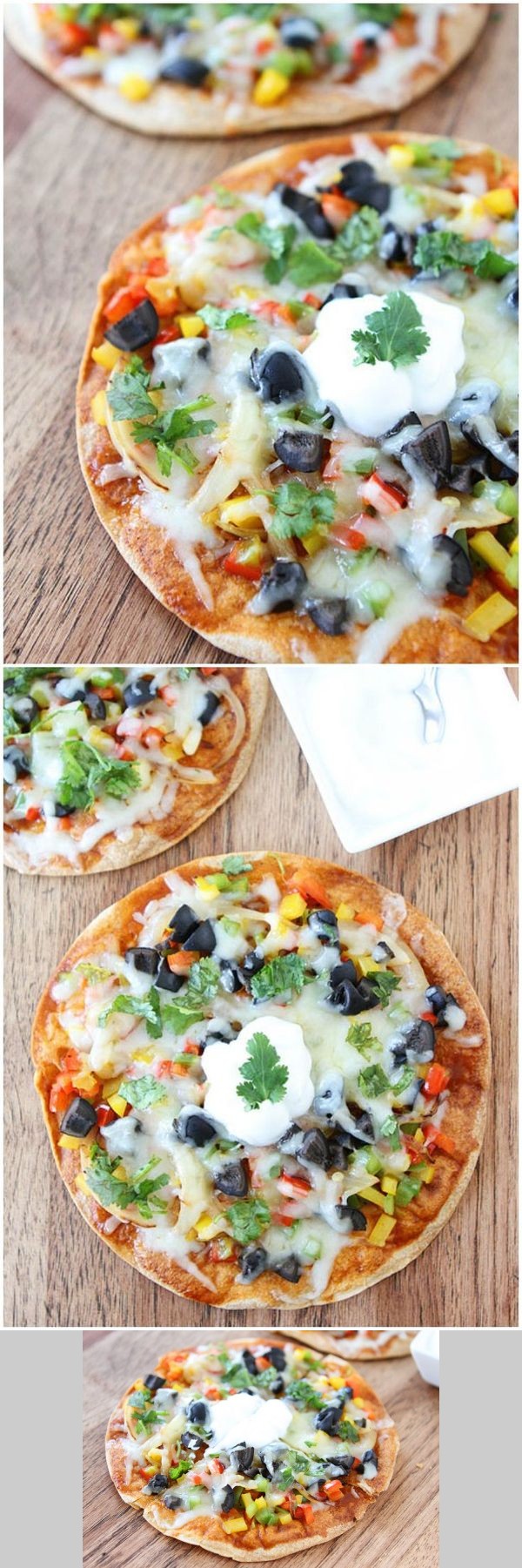 Open Faced Enchilada Veggie Quesadillas