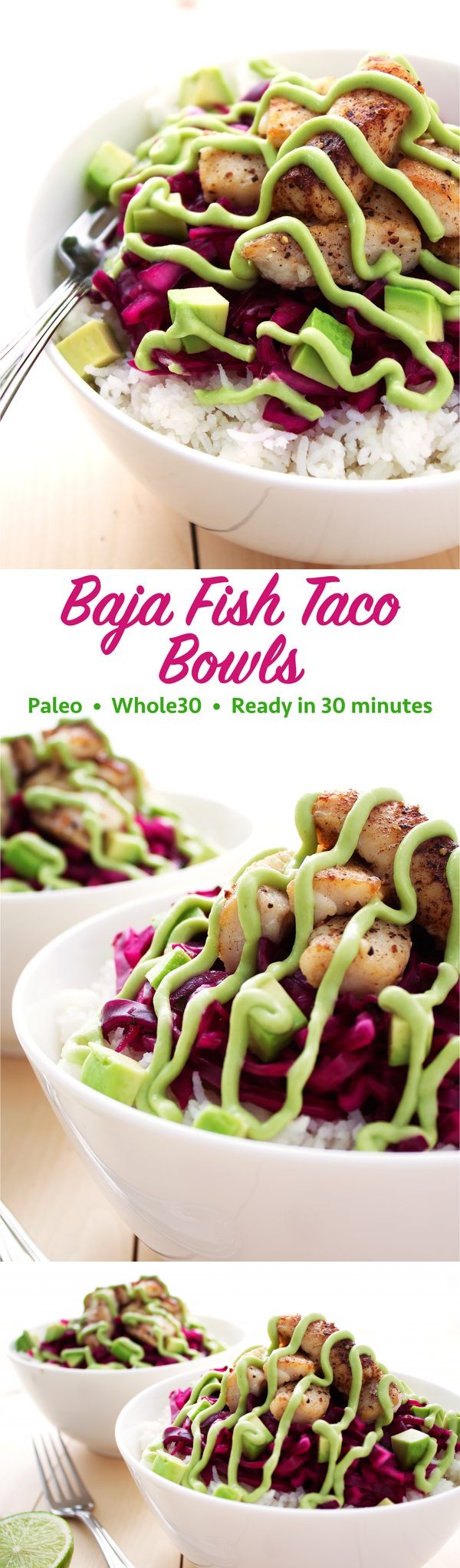 Paleo Baja Fish Taco Bowls