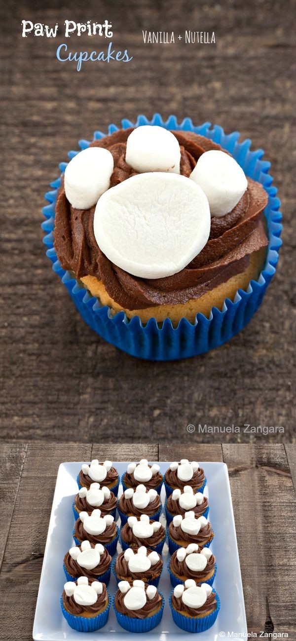 Paw Print Cupcakes