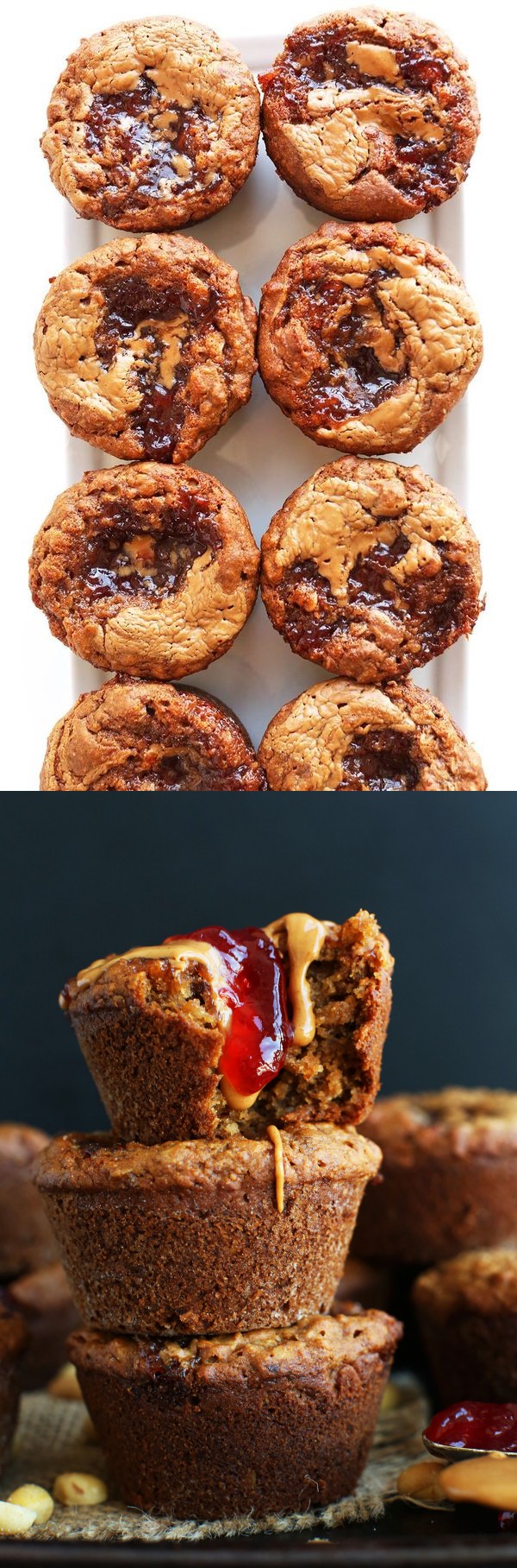 Peanut Butter and Jelly Muffins (Vegan + GF