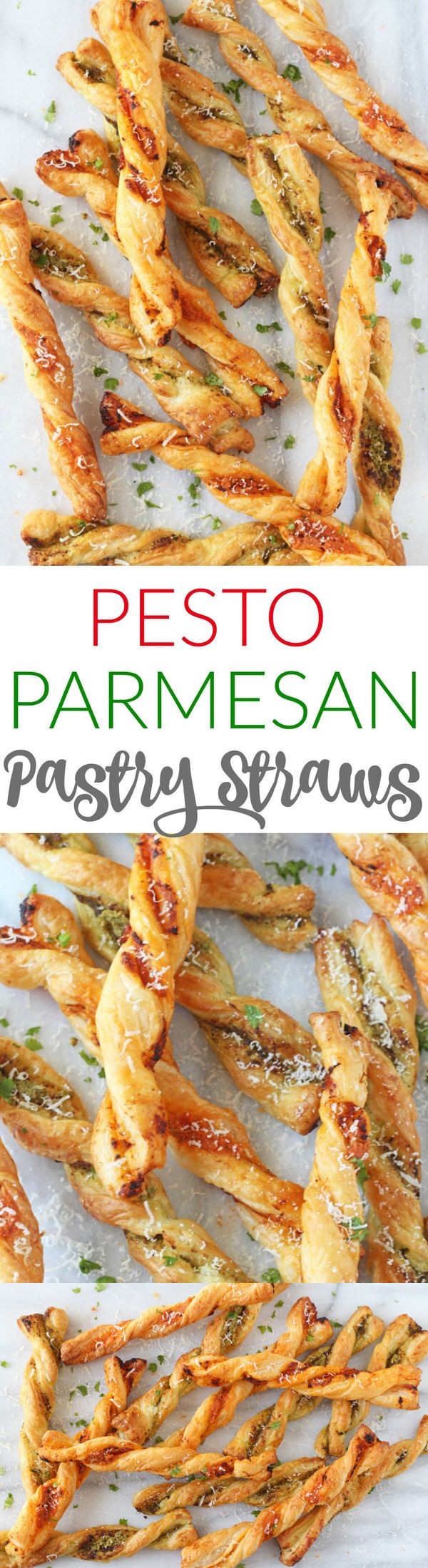 Pesto Parmesan Pastry Straws