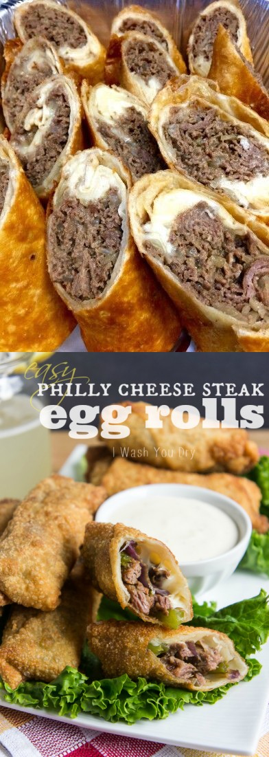 Philly Cheese Steak Egg Rolls