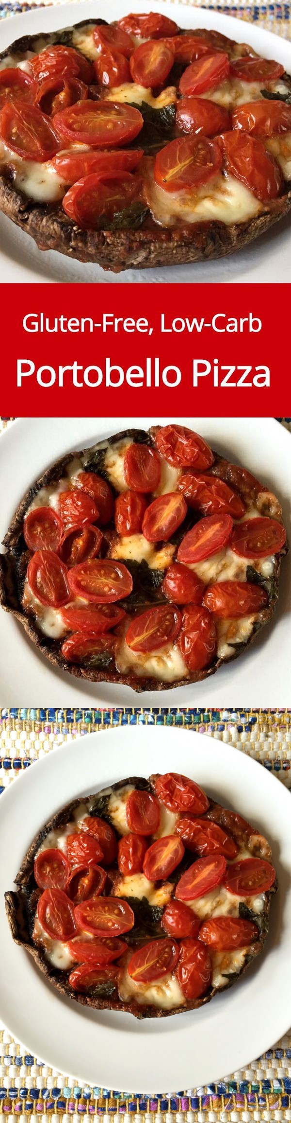 Portobello Pizza Recipe With Fresh Mozzarella, Basil And Cherry Tomatoes