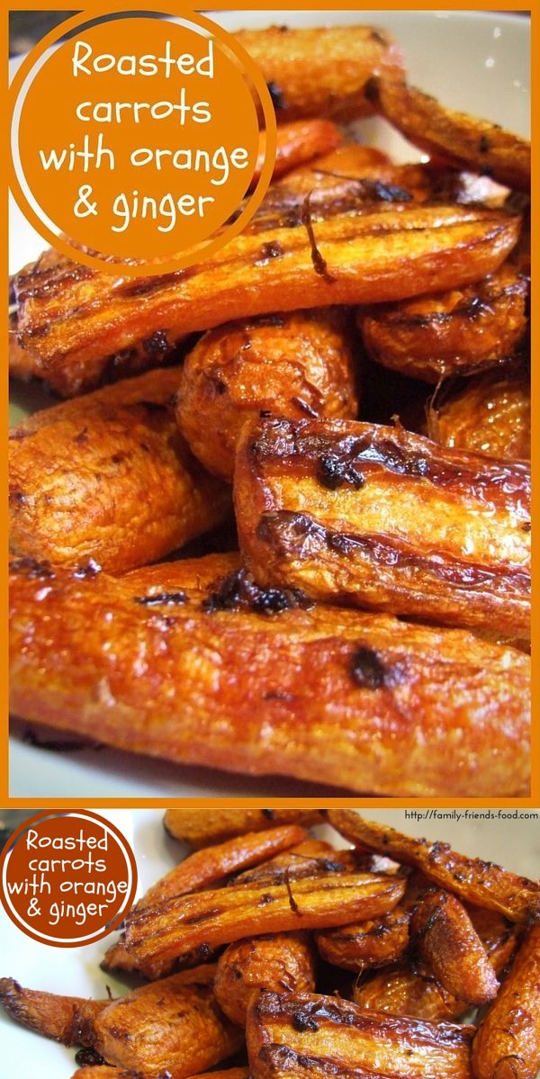 Roasted carrots with ginger and orange