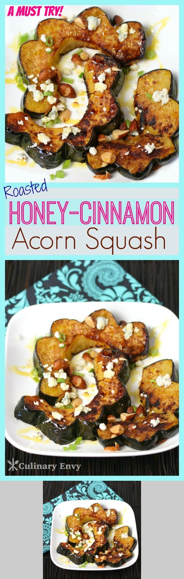 Roasted Honey Cinnamon Acorn Squash