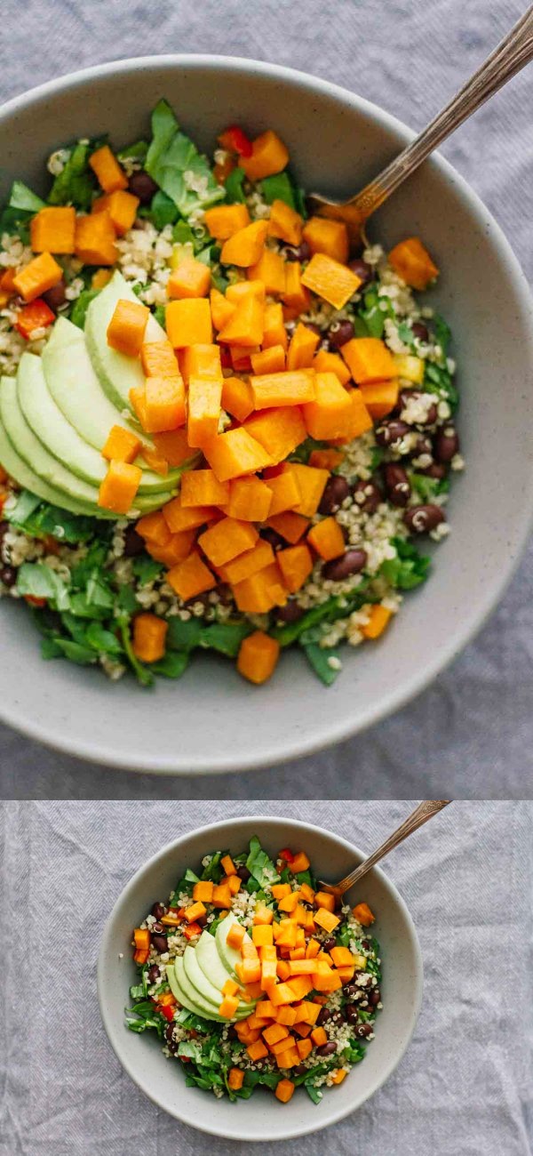 Roasted Sweet Potato Black Bean Salad