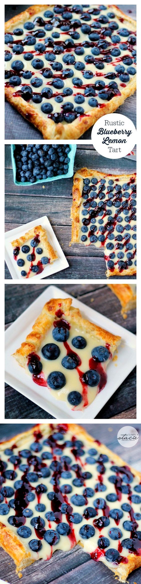 Rustic Blueberry Lemon Tart