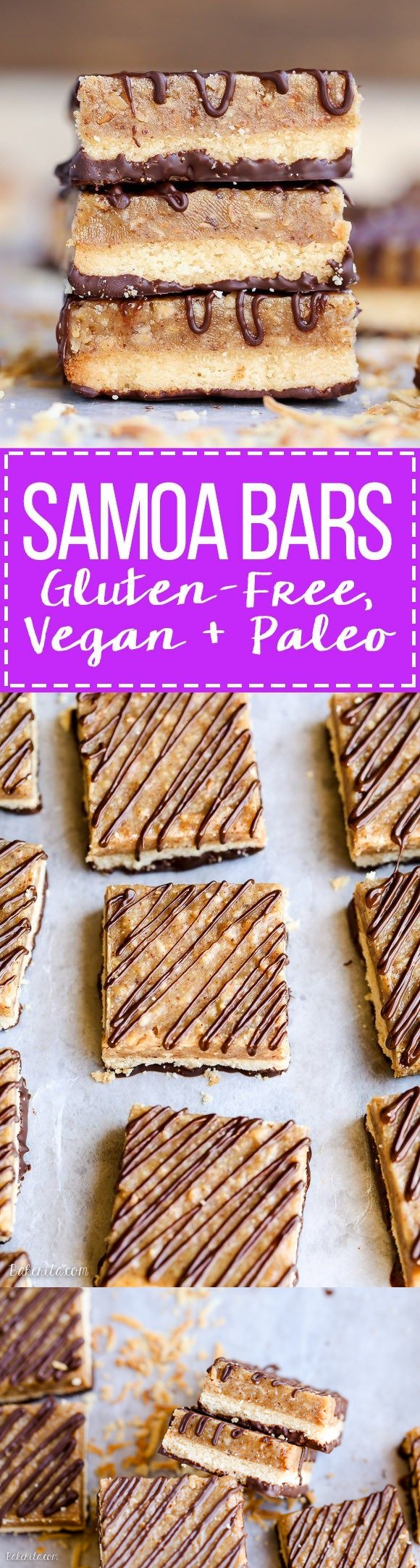 Samoa Bars (Gluten Free, Paleo + Vegan