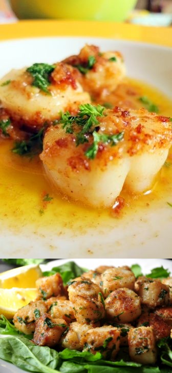 Sea Scallops With Lemon Butter Sauce