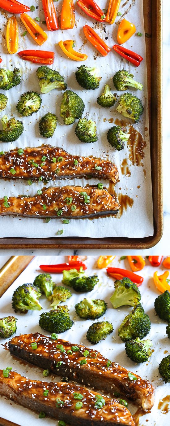 Sheet Pan Teriyaki Salmon and Vegetables