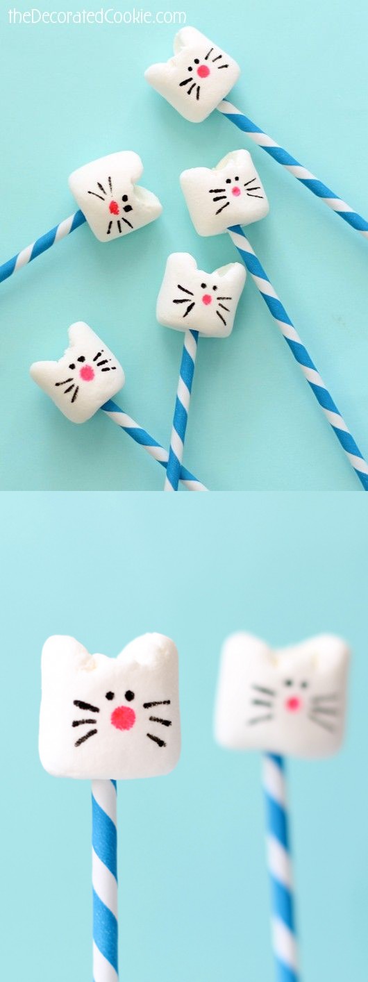 Simple cat marshmallows