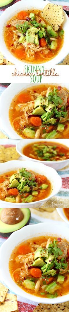 Skinny Chicken Tortilla Soup