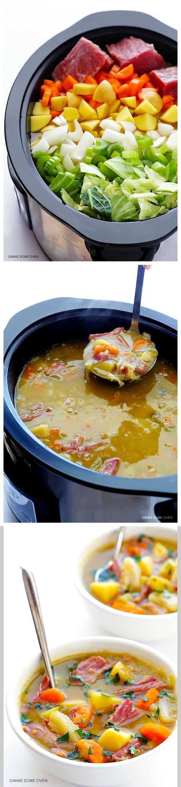 Slow Cooker Corned Beef and Cabbage Soup