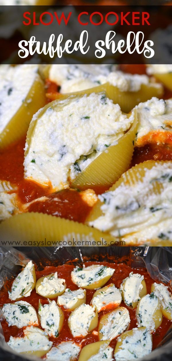 Slow Cooker Stuffed Shells