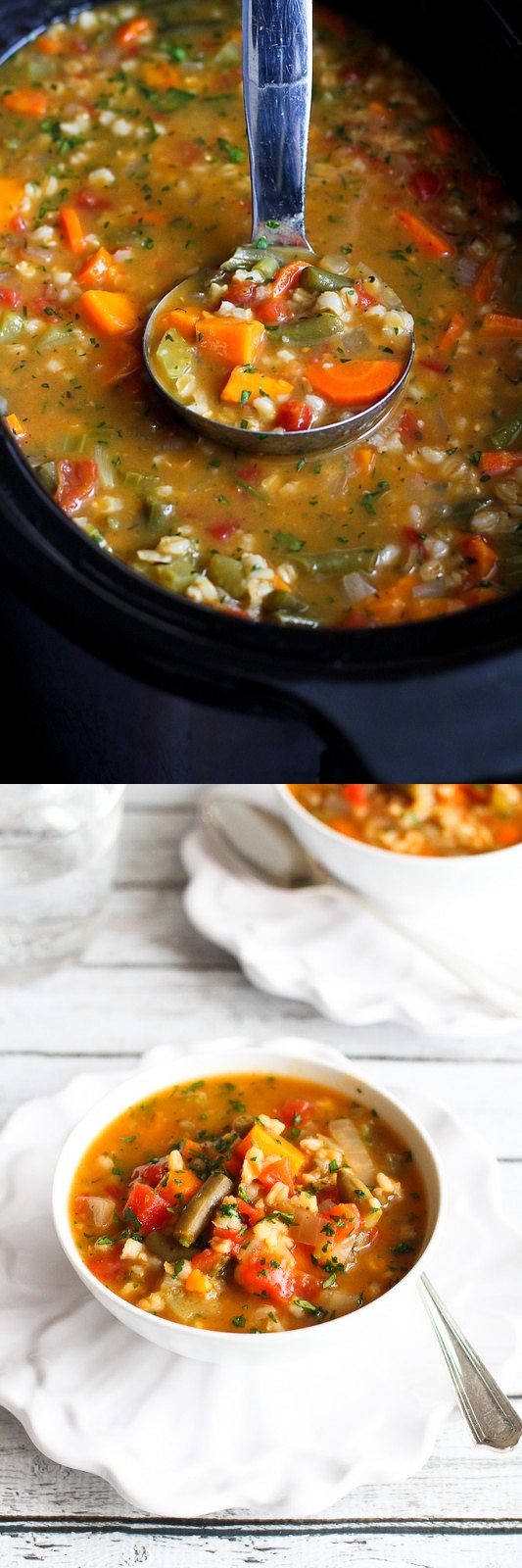 Slow Cooker Vegetable Barley Soup