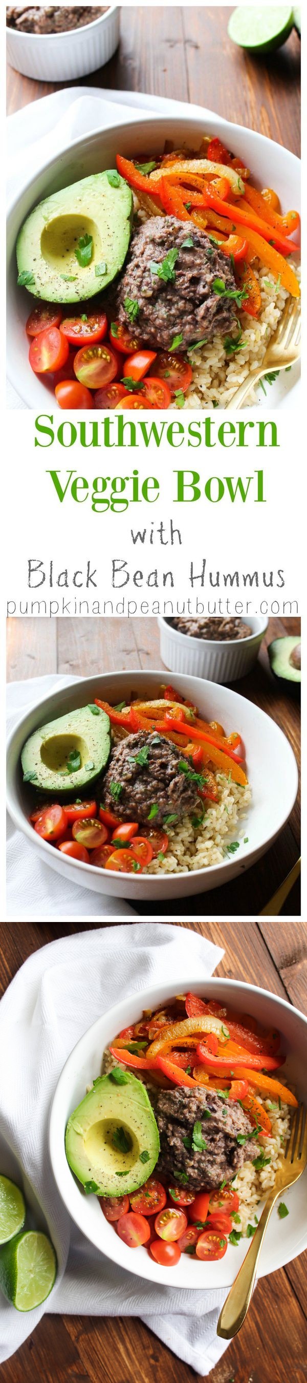 Southwestern Veggie Bowl with Black Bean Hummus