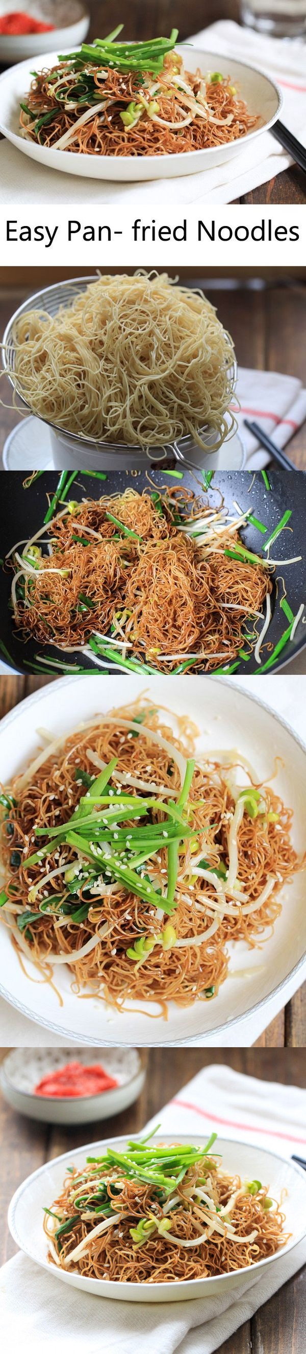 Soy Sauce Pan Fried Noodles (Cantonese Chow Mein