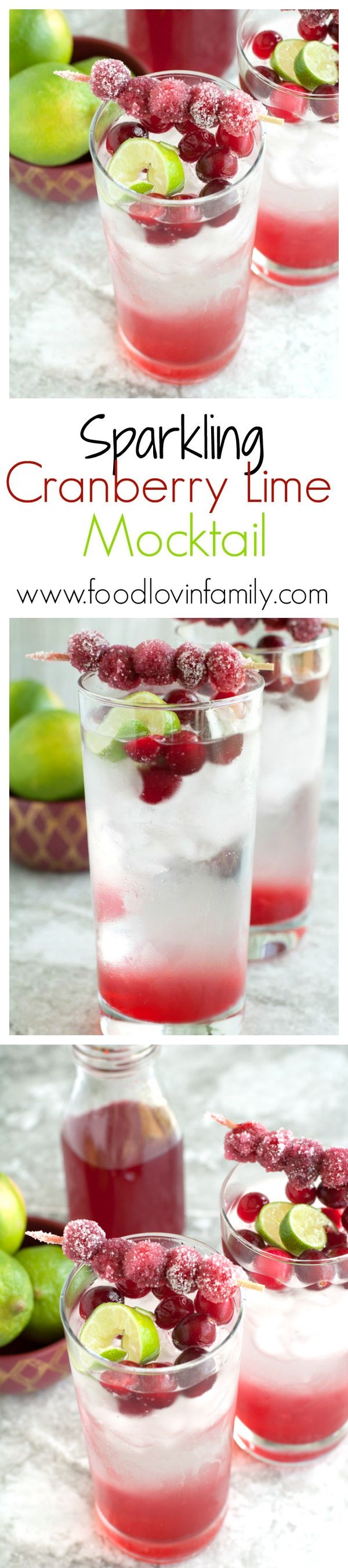 Sparkling Cranberry Lime Mocktail