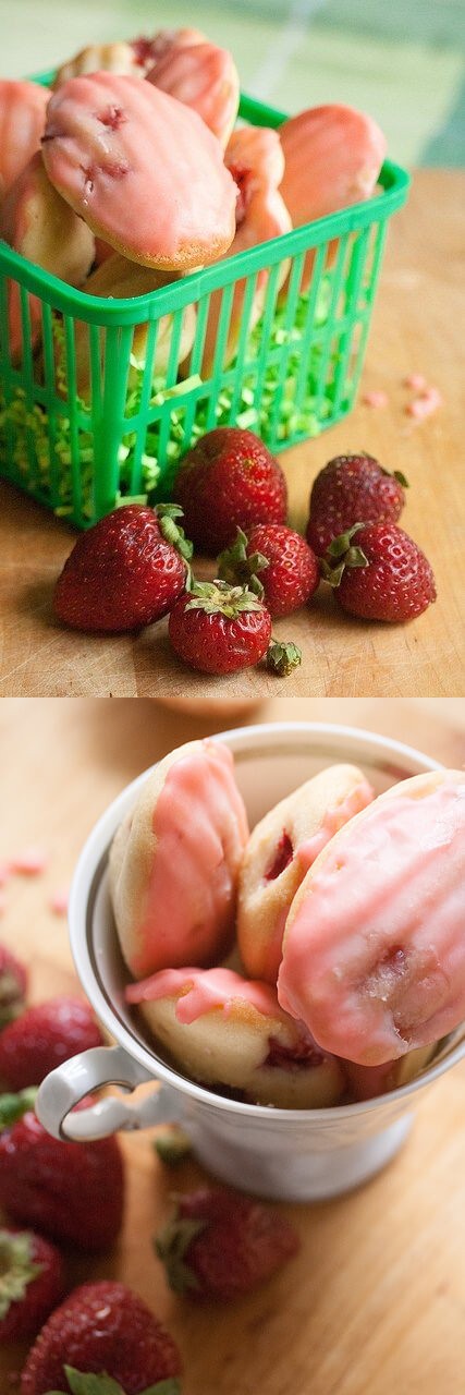 Strawberry Lemonade Madeleines