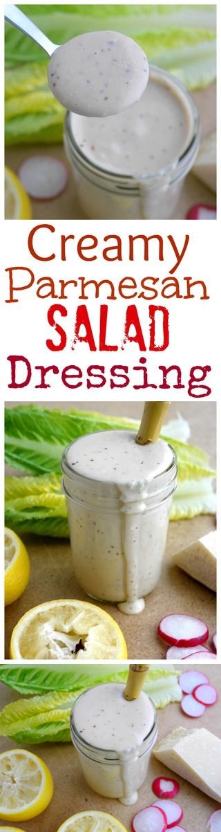 The Best Creamy Parmesan Salad Dressing