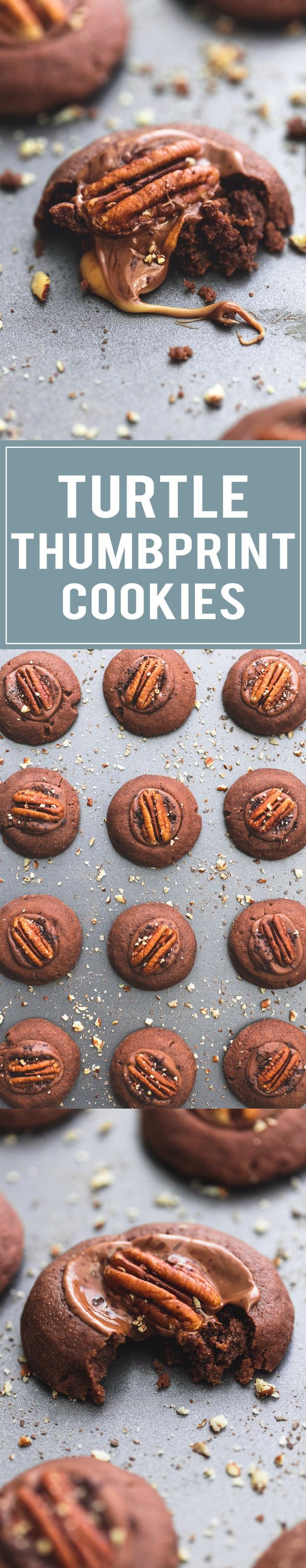 Turtle Thumbprint Cookies