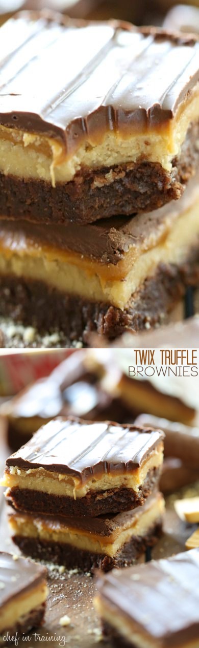 Twix Truffle Brownies