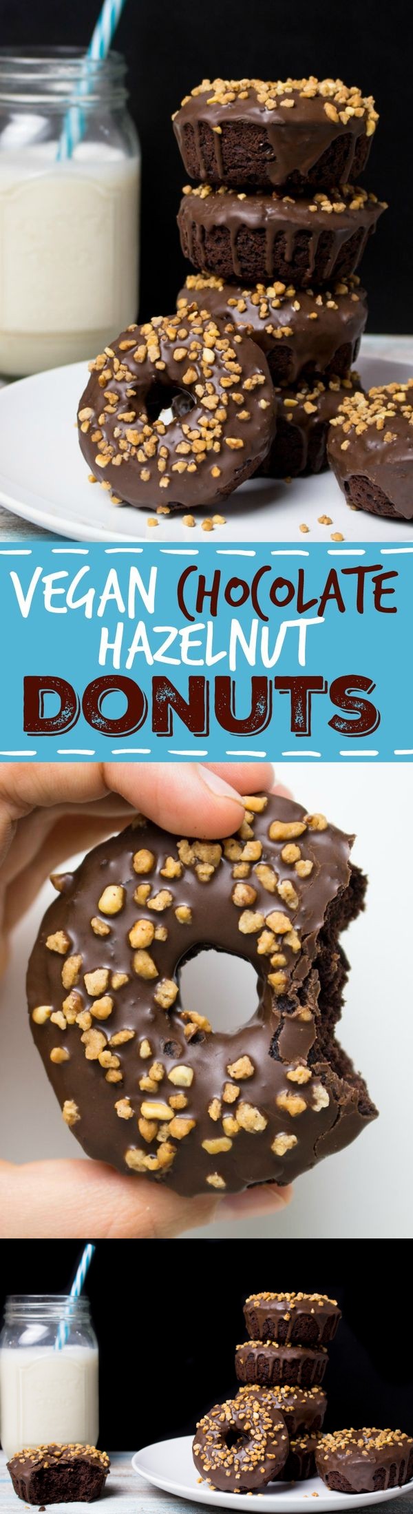 Vegan Chocolate Hazelnut Donuts