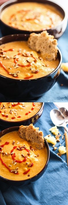 Vegan Persimmon Butternut Squash Soup