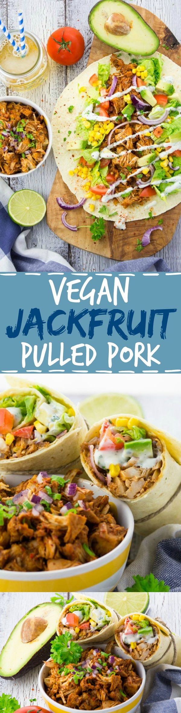 Vegan Pulled Pork Wrap with Avocado