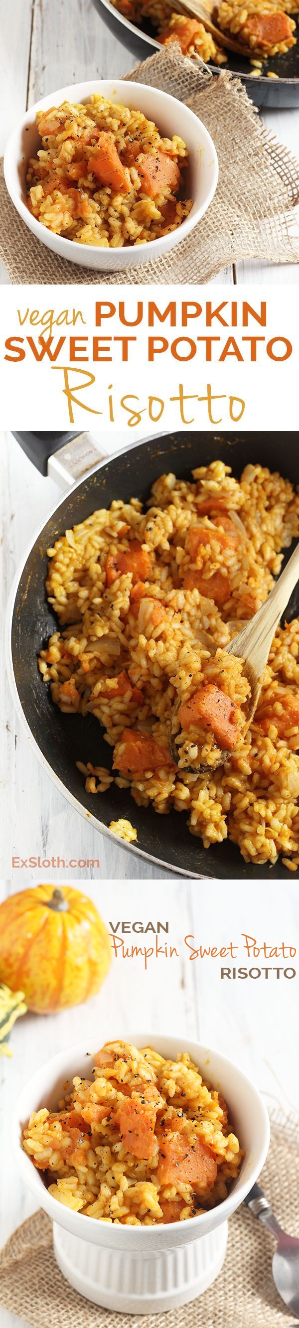 Vegan Pumpkin Sweet Potato Risotto