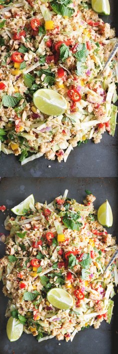 Vegan Thai Quinoa Salad with Peanut Lemongrass Dressing