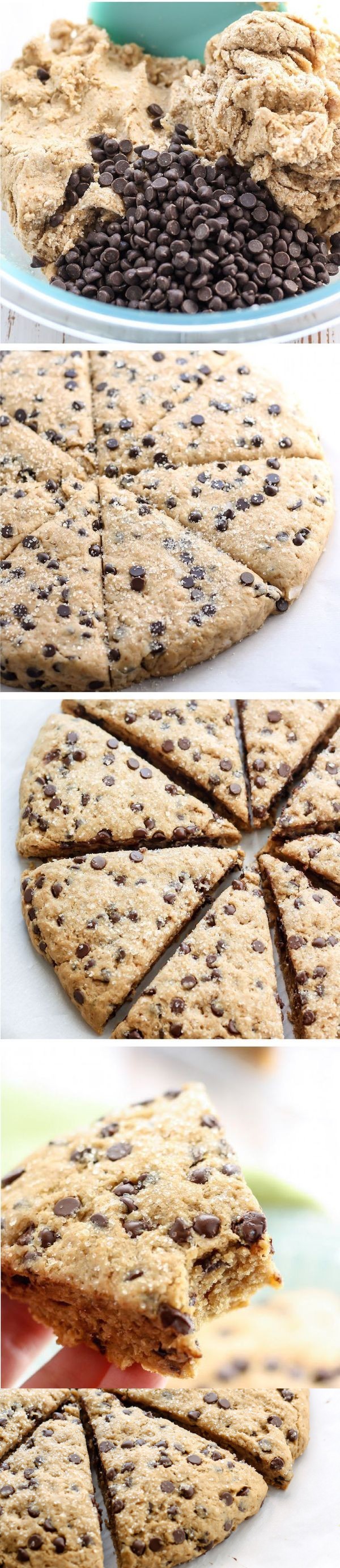 Vegan Whole Wheat Chocolate Chip Scones