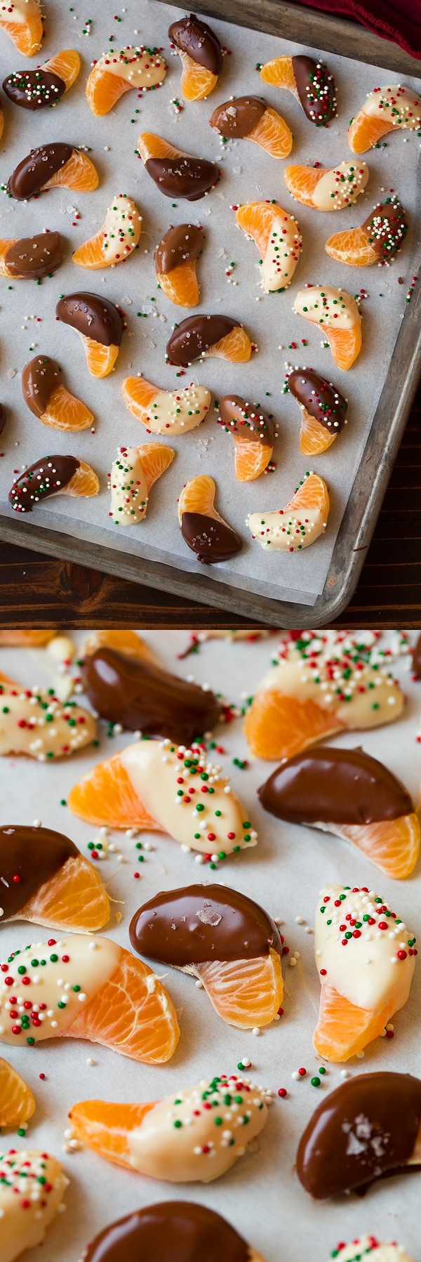 White Chocolate and Chocolate Dipped Mandarin Oranges