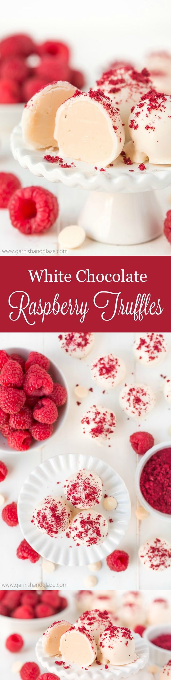 White Chocolate Raspberry Truffles