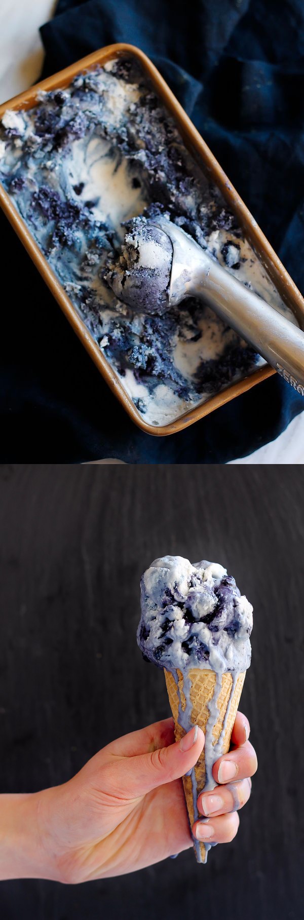 Wild Blueberry Lavender Coconut Ice Cream