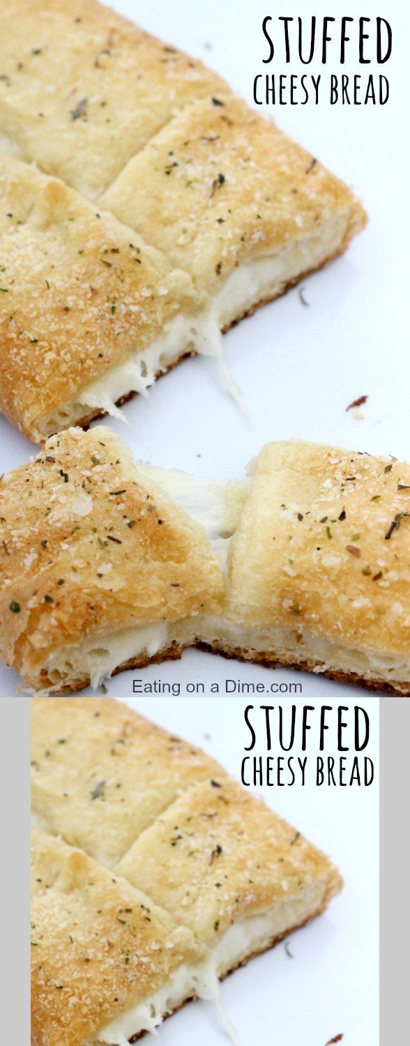 15 minutes Stuffed Cheesy Bread