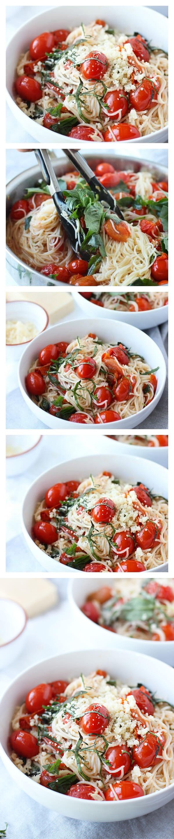 20 Minute Cherry Tomato and Basil Angel Hair