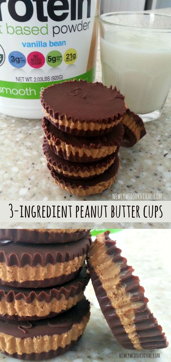 3-Ingredient Homemade Peanut Butter Cups