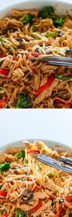 30-Minute Chicken Rice Noodle Stir-Fry