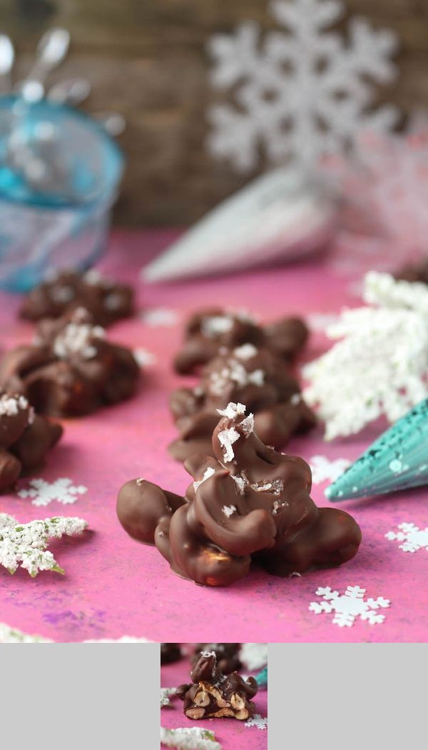 4 Ingredient Chocolate Mint Cashew Clusters