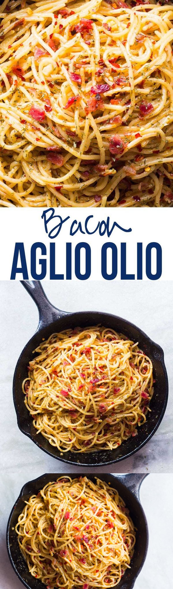 5 Ingredient Bacon Spaghetti Aglio Olio