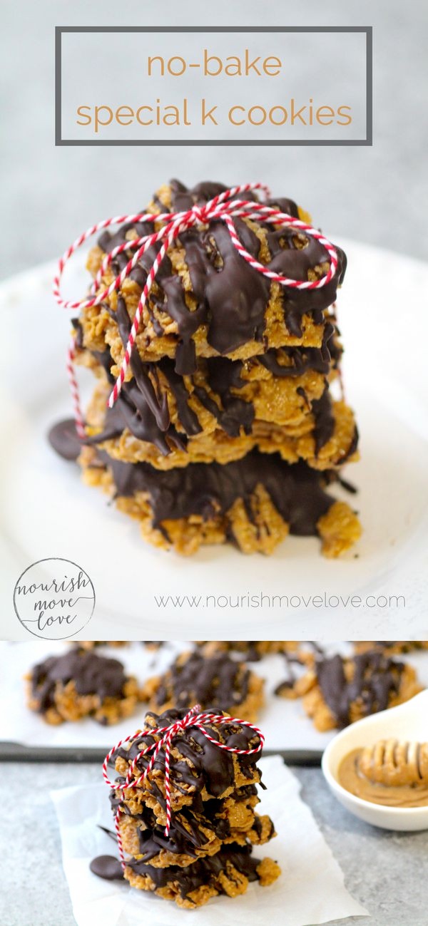 5-ingredient peanut butter + chocolate crunch cookies (aka special k or scotcharoo cookies