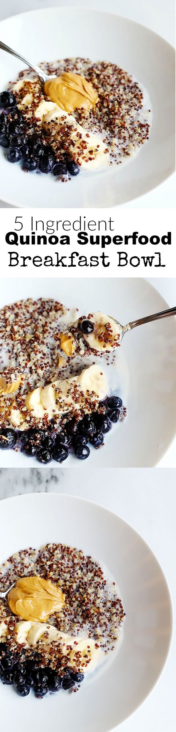 5 Ingredient Quinoa Superfood Breakfast Bowl