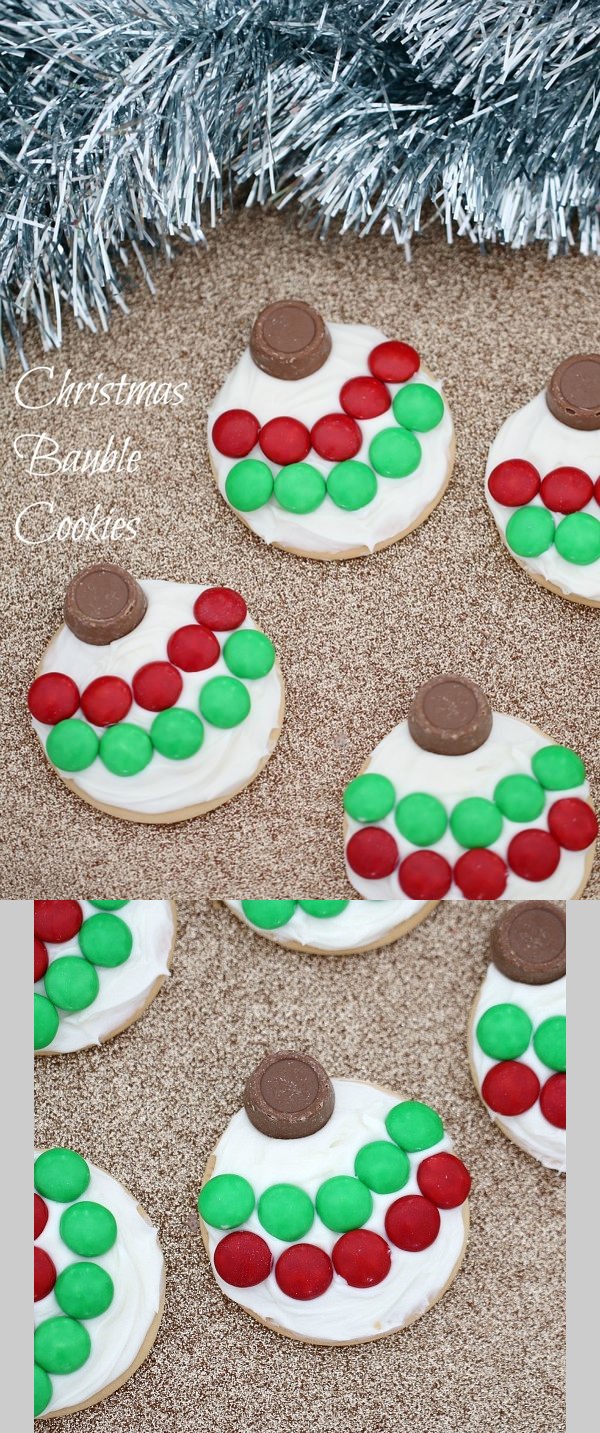 5 Minute Christmas Bauble Cookies