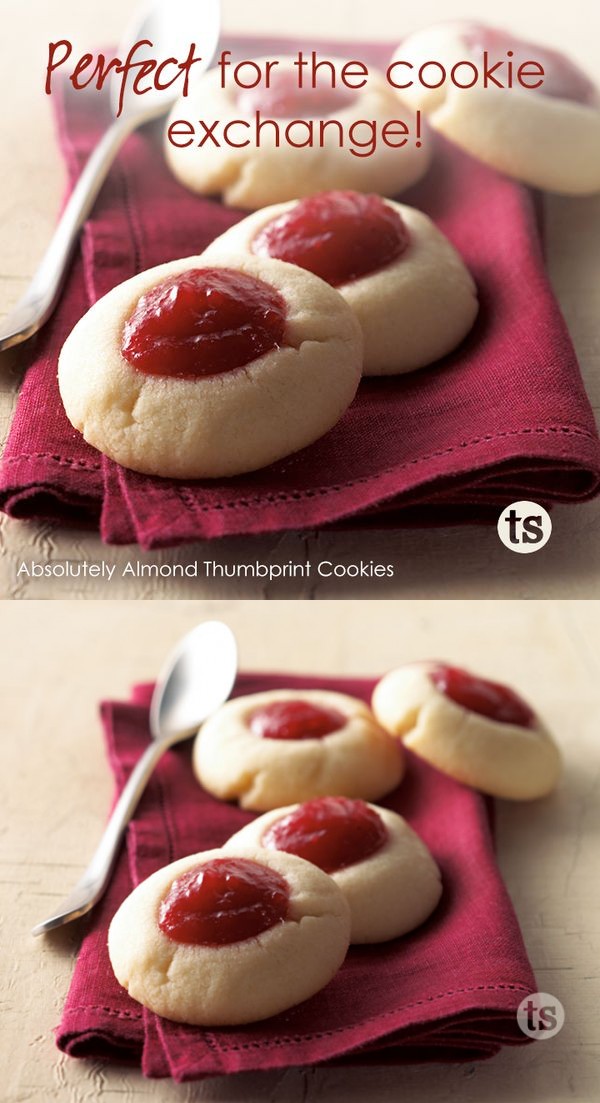 Absolutely Almond Thumbprint Cookies